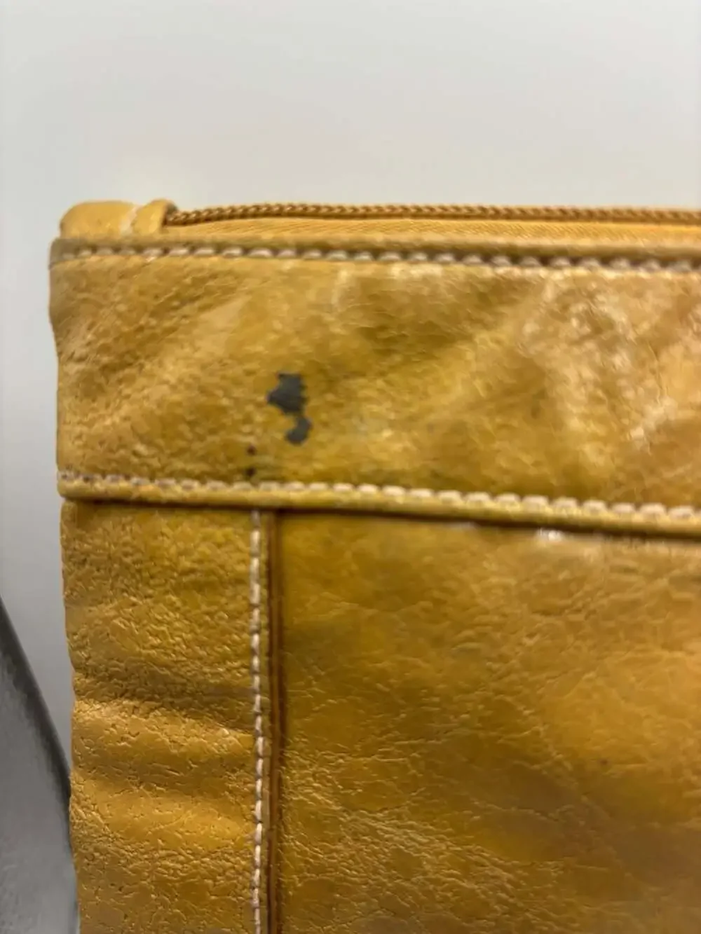 Steve Madden Tan Faux Leather Crossbody Clutch with Buckle Details
